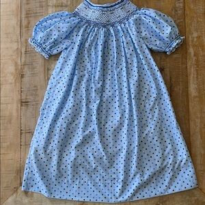 Sweet Dreams Polka Dot Smocked Dress 6Y